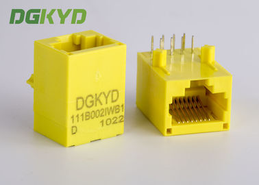 Couleur jaune Rj45 non protégé Jack modulaire avec le transformateur, 100 base - T