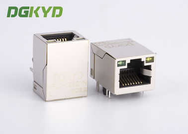 Port simple de module trapézoïdal du cric rj45 de réseau de gigabit de KRJ-H009GYNL avec la LED