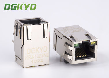 étiquette de 25.4mm vers le haut Cat5 8 de connecteur de la goupille rj45 avec LED, 100 BASE - TX