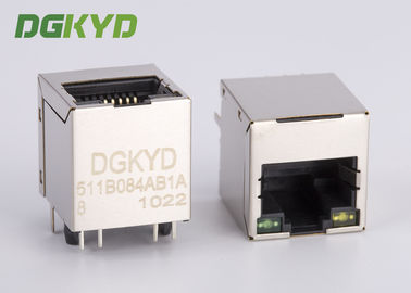 Le module de connecteur Rj45 magnétique modulaire de Cat5e Jack G/Y a mené dans le noir