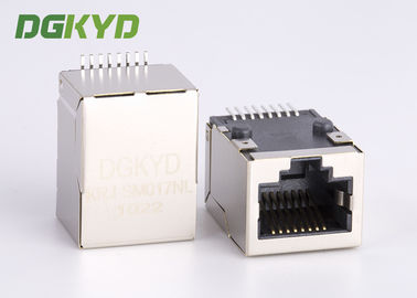 Cric protégé du réseau cat5, connecteur de SMT rj45 de profil bas avec le transformateur interne