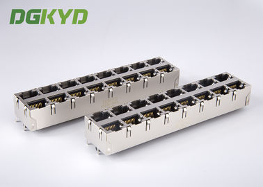 Empilez le connecteur femelle 0811-2X8R-19-F RoHS d'Ethernet d'entrée de dessus de port de RJ45 Jack 2X8