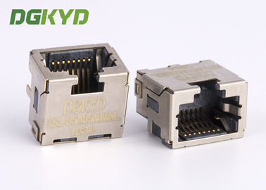 Bouclier fait sur commande 8p8c SMD/connecteur supplémentaire trapézoïdal d'Ethernet profil bas de SMT Rj45 Jack
