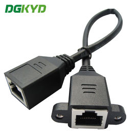 Femelle faite sur commande du bouclier Rj45 au câble d'extension femelle d'Ethernet de réseau de câble Ethernet