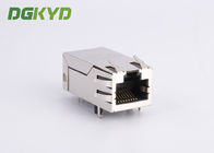 Customized 1000M 33.0mm Single Port 10 Pin Rj45 Connector with Transformer / Leds
