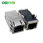Gigabit Band POE 12 Pin Single Port RJ45 Ethernet Connector LED G/O/Y DGKYD411Q117DF5A1DP