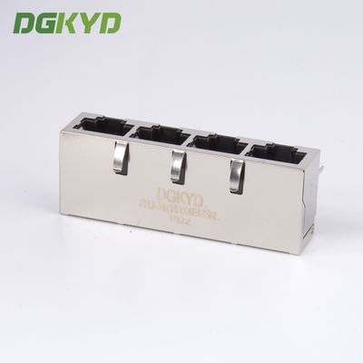 1x4 Multiple Port RJ45 Modular Jack quad ports connector combo for lan switch