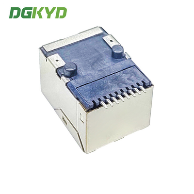KRJ-SM017NL Shielded cat5 network jack, Low profile SMD rj45 connector with internal transformer