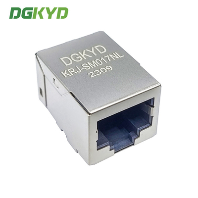 KRJ-SM017NL Shielded cat5 network jack, Low profile SMD rj45 connector with internal transformer