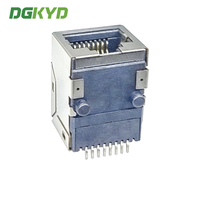 KRJ-SM017NL Shielded cat5 network jack, Low profile SMD rj45 connector with internal transformer