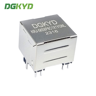 KRJ-56S8P8C1X1YGNL 8P8C Shielded Connector Without Filter