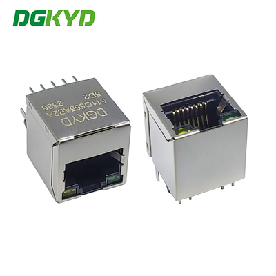 DGKYD511Q565AB2A8D2 180Degree Vertical Rj45 Connecto Cat5e Ethernet Jack Cat 6 Lan Rj-45 Port Magjack Socket Networking