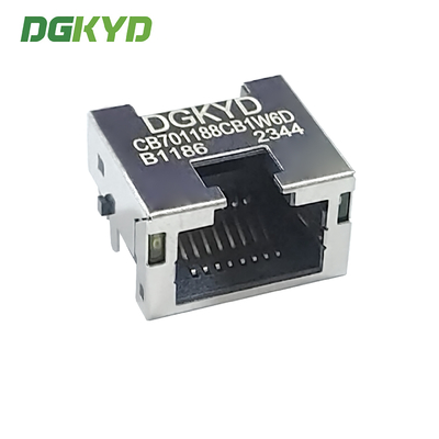 Low Profile Rj45 Female Connector DIP Sink Plate 7.0 8P8C Inline SMT DGKYDCB7011188CB1W6DB1186