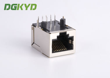 Panel Mount Single Port PoE RJ45 Ethernet Connector with 10/100base-T transformer
