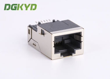 SMD PCB Mount shielded low profile single port RJ45 Ethernet connector Female cat5 jack KRJ-CB001NL