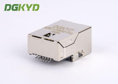 SMD PCB Mount shielded low profile single port RJ45 Ethernet connector Female cat5 jack KRJ-CB001NL