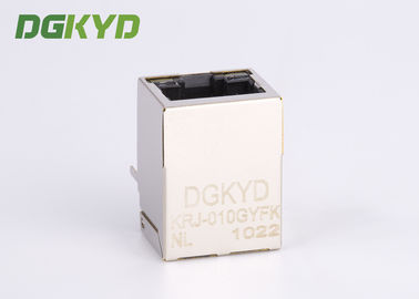 1x1 tab down 100 base tx transformer RJ45 jack with LAN fillter G/Y LED RJ45 With Transformer