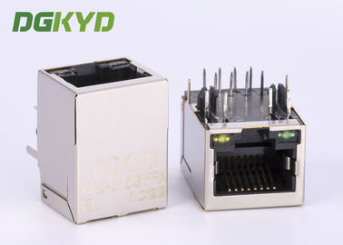 1x1 tab down 100 base tx transformer RJ45 jack with LAN fillter G/Y LED RJ45 With Transformer