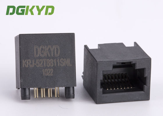 180 Degree Top Entry Ultrathin Rj45 Connector Ethernet Cable Socket KRJ-52T8811SNL