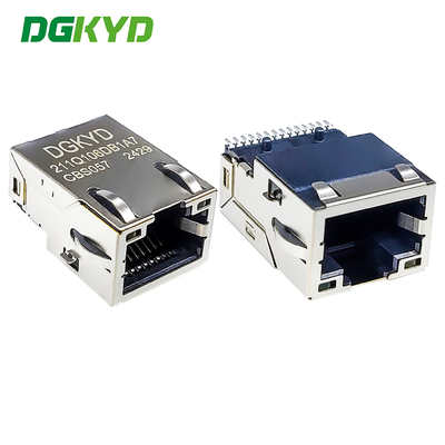 RJ45 Gigabit Integrated Filter Network Connector SMT LCP Interface DGKYD211Q106DB1A7CBS057