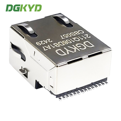 RJ45 Gigabit Integrated Filter Network Connector SMT LCP Interface DGKYD211Q106DB1A7CBS057