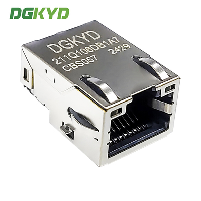 RJ45 Gigabit Integrated Filter Network Connector SMT LCP Interface DGKYD211Q106DB1A7CBS057