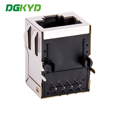 RJ45 communication socket with light, 8P8C 100Mbps communication computer connector KRJ-SH105WDENL