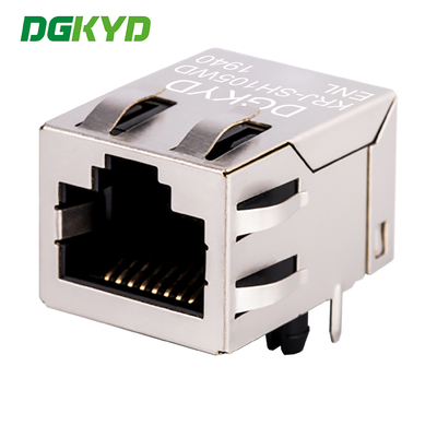 RJ45 communication socket with light, 8P8C 100Mbps communication computer connector KRJ-SH105WDENL