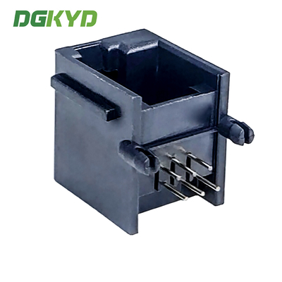 Full Plastic Lightless RJ11 Ethernet Connector 6P6C Left Buckle DGKYD5523LE1166IWA1DY4