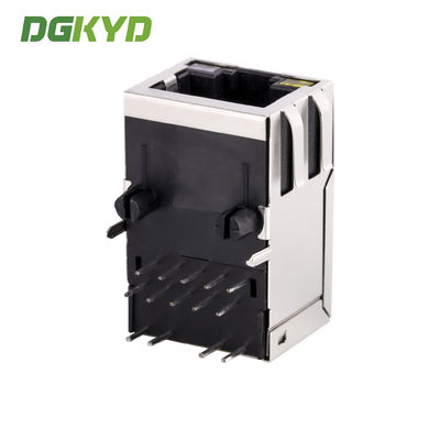 25.4mm Integrated Ethernet RJ45 Connector 1000Mb Transformer Rj45 Jack Cat6 With Led DGKYD311Q070DF5A4DN