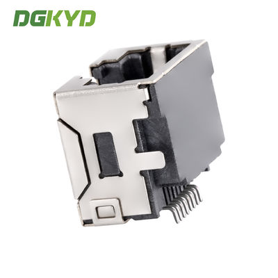 Custom Shield 8p8c SMD Rj45 Keystone Jack , Extra Low Profile Ethernet Connector KRJ-85A85MMNL