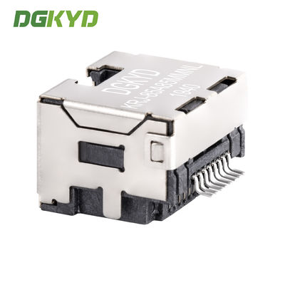 Custom Shield 8p8c SMD Rj45 Keystone Jack , Extra Low Profile Ethernet Connector KRJ-85A85MMNL