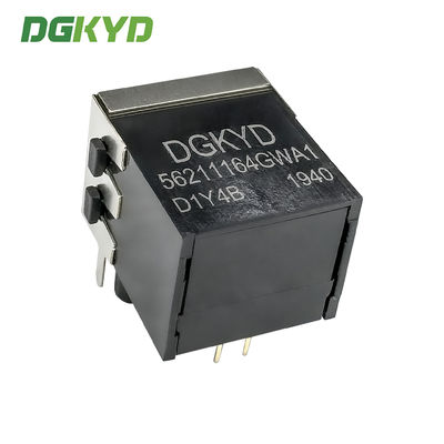 RJ11 half package network port female socket without light strip shielding interface round needle gold-plated 6U DGKYD56211164GWA1D1Y4B