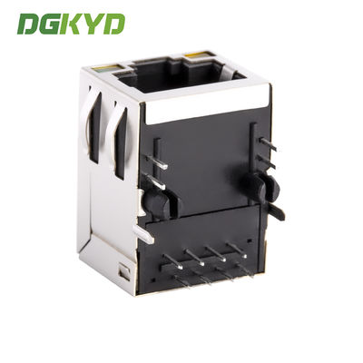 RJ45 network port socket with built-in 100Mbps integrated transformer with light and shielding KRJ-SH105GYENL