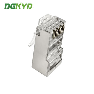 RJ45 8P8C Crystal Headband Shielded Copper Shell RJ45 Male Head DGKYDRJ451188F1A1Y1W041