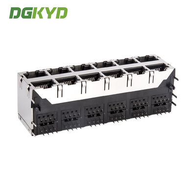 RJ45 multi port female connector 2X6 network interface socket DGKYD59212688HWA1DY1A022