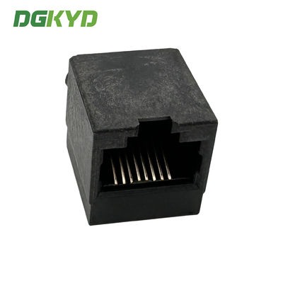 RJ45 180 degree industrial Ethernet flat pin 6U all plastic connector DGKYD52241188IWA1DB4