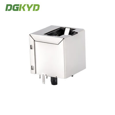 Industrial vertical network port RJ45 connector, unlit shielded interface, DGKYD511B074GWA8D