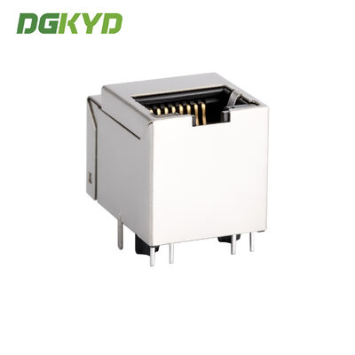 Metal Shielded 180 Degree Top Entry RJ45 Magnetics Ethernet Connector RJ45 network connector with notch, 100Mbps filter DGKYD511B002AC2A1D068