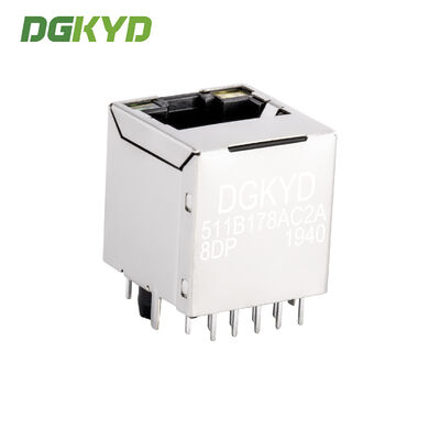 180-Degree Vertical RJ45 Transformer with POE+ 10/100 Mbps Network Interface DGKYD511B178AC2A8DP