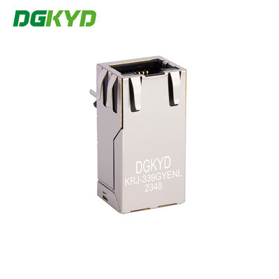 KRJ-339GYENL 8p8c Plug Single Port Gigabit Light Strip Shielded Communication Interface Network Socket