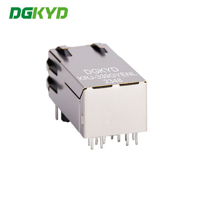 KRJ-339GYENL 8p8c Plug Single Port Gigabit Light Strip Shielded Communication Interface Network Socket