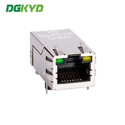 KRJ-339GYENL 8p8c Plug Single Port Gigabit Light Strip Shielded Communication Interface Network Socket