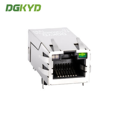RJ45 Single Port Filter Network Connector With Light And Shielding PBT DGKYD411Q008DF3A1D
