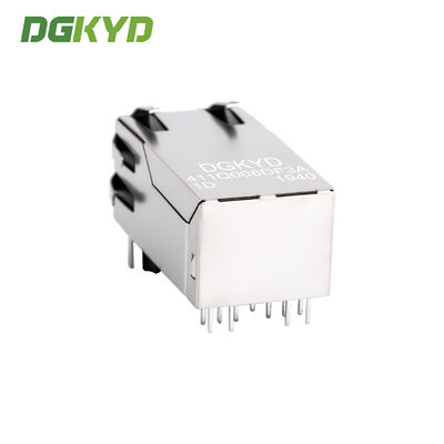 RJ45 Single Port Filter Network Connector With Light And Shielding PBT DGKYD411Q008DF3A1D