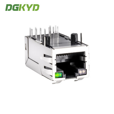 RJ45 Single Port Filter Network Connector With Light And Shielding PBT DGKYD411Q008DF3A1D