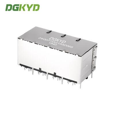 Custom Dual Deck 2x4 RJ45 Connector with Cat6 Speed Performance and Side Entry Mount