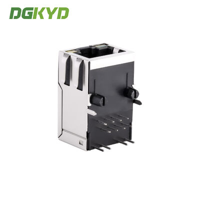 Industrial Grade RJ45 Shielded Connector with 100Mbps Speed and 6U Gold Plating