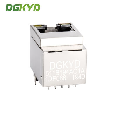 Tab Up PoE+ 100 Base-T RJ45 Modular Jack RJ45 Shielded Connector with 10PIN PBT Housing