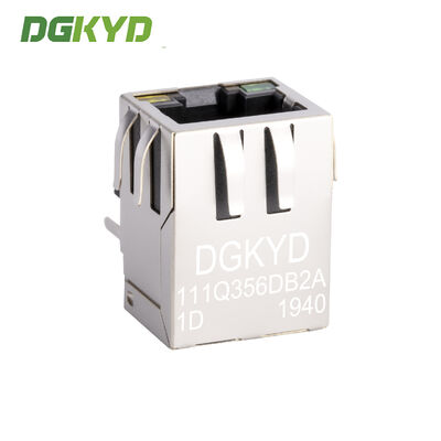 Single Port Gigabit Filter Shielded RJ45 Connector with Integrated Magnetics RJ45 Jack for PCB Mounting